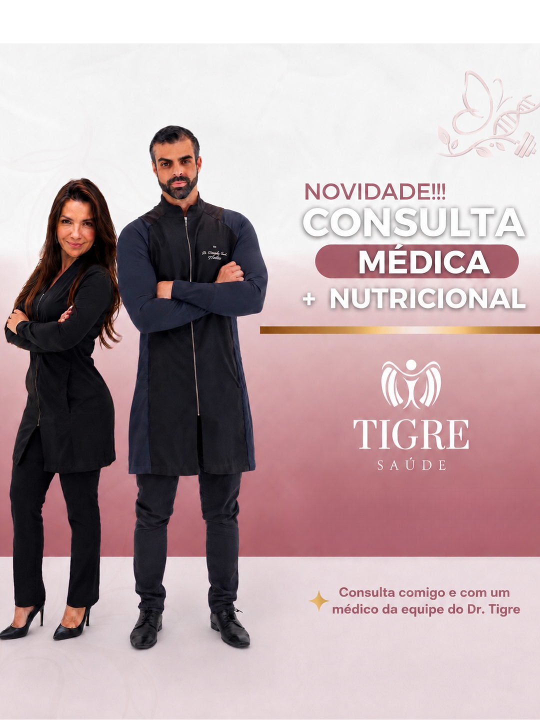 Programa Nutri + Médico com Patrícia Nunes e profissional da equipe do Dr. Douglas Tigre